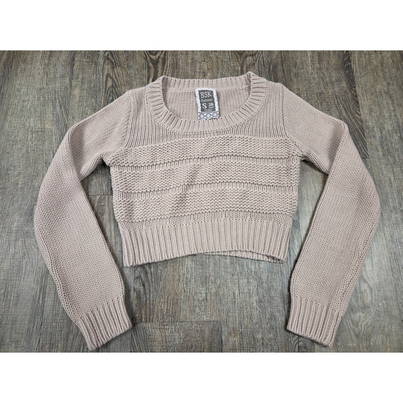 Bershka Sweaters - Bershka BSK Knitwear Mauve Dusty Pink Crop Sweater Size Small
